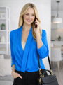 Női blézer kék színben