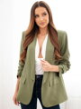 Dámske elegantné sako 9709 khaki zelené