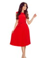 Dámske šaty s plisovanou sukňou 311-1 červené