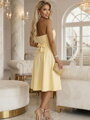 Dámske romantické šaty 641-3 pastelové žlté 