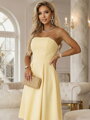 Dámske romantické šaty 641-3 pastelové žlté 