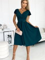 Elegáns női ruha 425-1 smaragd zöld szinben