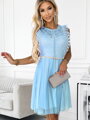 Krátke dámske šaty 454-4 modré 