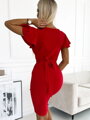Elegáns női ruha 479-3 NINA piros