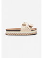 Stílusos női papucs LS066-42 BEIGE masnival