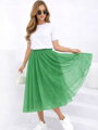 Női tüll midi zöld szoknya