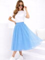 Stílusos kék tüll midi szoknya
