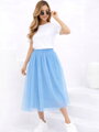 Stílusos kék tüll midi szoknya
