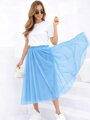 Stílusos kék tüll midi szoknya