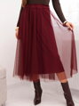Dámska bordo tylová sukňa ART7777