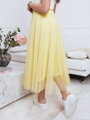 Női tüll midi szoknya sárga színben 