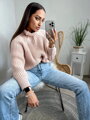 Női tokos crop-top pulóver