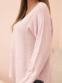 Női laza pulóver IT88 világosrózsaszín színben