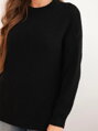 Dámsky vlnený sveter v čiernej farbe IT-108