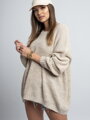Oversize női pulóver COCO BEIGE 