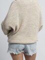 Oversize női pulóver COCO BEIGE 