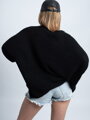 Női oversize COCO BLACK pulóver