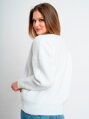 Stilusos köött pulóver ELIF fehér