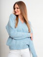 Női kényelmes pulóver ELIF világos-kék