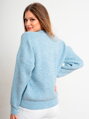 Női kényelmes pulóver ELIF világos-kék