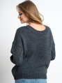 Női pulóver jellegzetes kötött HESS graphite 