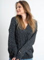 Női pulóver jellegzetes kötött HESS graphite 