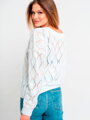 Kényelmes női pulóver NOAH white 