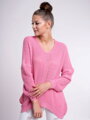 Női kötött pulóver LAYLA rózsaszín
