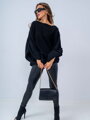 Divatos női SW182-23 fekete pulóver