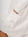 Modern női SW169-23 fehér pulóver