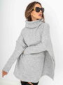 Hosszú női pulóver SW191-23 szürke
