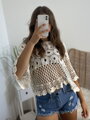 Divatos női csipkés croptop