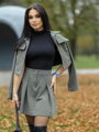 Modern croptop zakó VSB LISA oliva