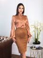 Elegáns női blúz VS ELEGANT karamell