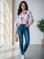 VERSABE Elegáns női blúz VS-DB 1867 virágmintás