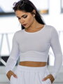Bawełniany crop top VSB AMI biały