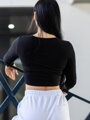 Pamut crop top VSB AMI fekete