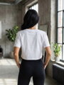 Női basic fehér crop top VSB LILLY