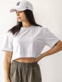Női basic fehér crop top VSB LILLY