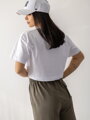 Női basic fehér crop top VSB LILLY
