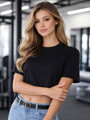 Fekete oversize VSB LILLY croptop