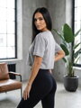 Pamut croptop szürke színben VSB LILLY 