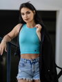 Modern női Croptop VSB LOLLY mentol