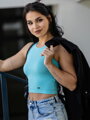 Modern női Croptop VSB LOLLY mentol