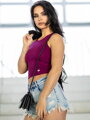 Stílusos női VSB LOLLY croptop purple