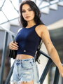 Divatos női VSB LOLLY croptop darkblue