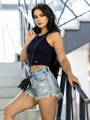 Divatos női VSB LOLLY croptop darkblue