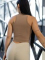 Kényelmes női VSB LOLLY croptop barna színben