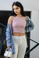 Női VSB bordázott croptop LOLLY powder pink