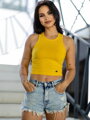 Nyári női VSB LOLLY croptop dark-yellow